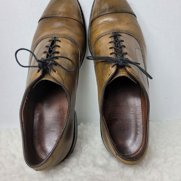 Allen Edmonds Park Ave Men’s Shoes Size 9.5 Bourbon Cap Toe Oxford Leather - Picture 8 of 11